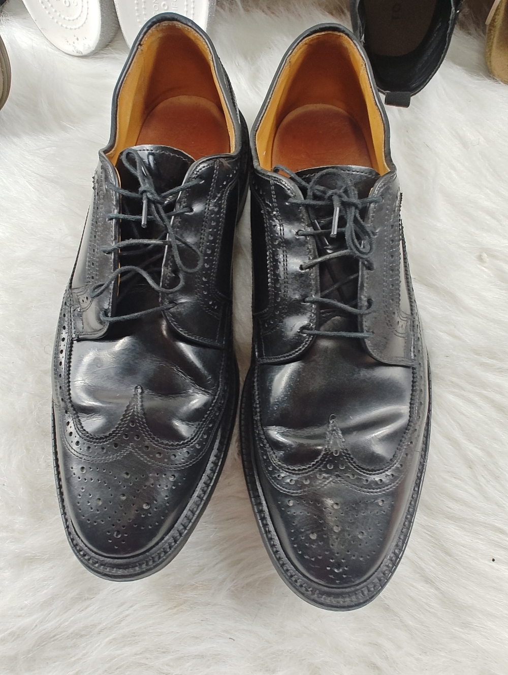 Allen Edmonds MacNeil Black Leather Wingtip Dress Shoes Men’s Size 12 D USA - Picture 11 of 14